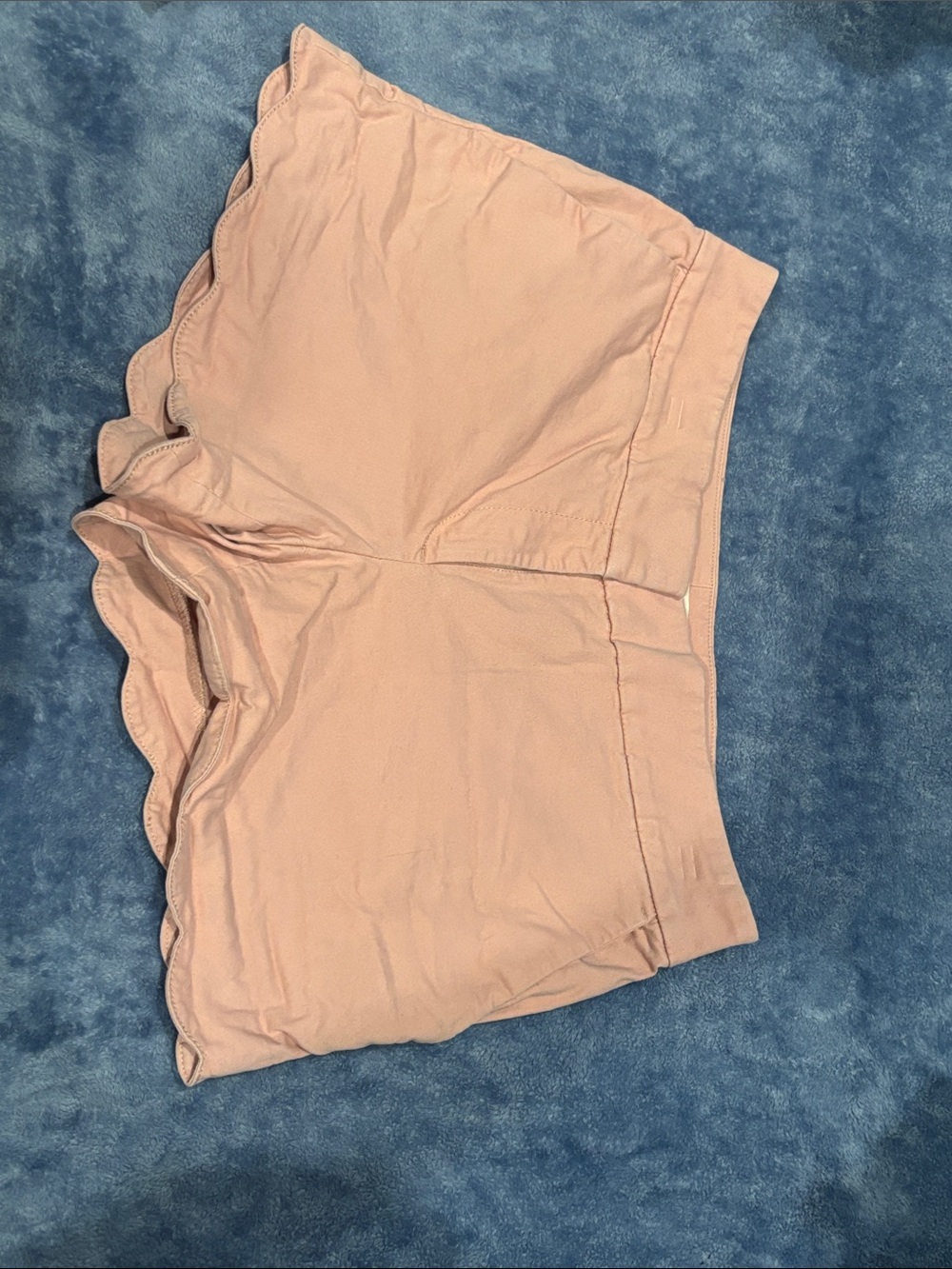 LOFT Scalloped Hem Blush Bike Shorts